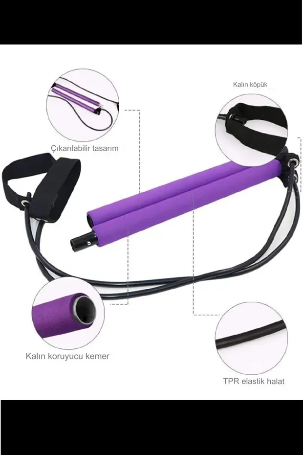 Squat Pilates Studio Evde Spor Egzersiz Çubuğu Kalça Basen Sıkılaştırıcı Pilates Barı Plates